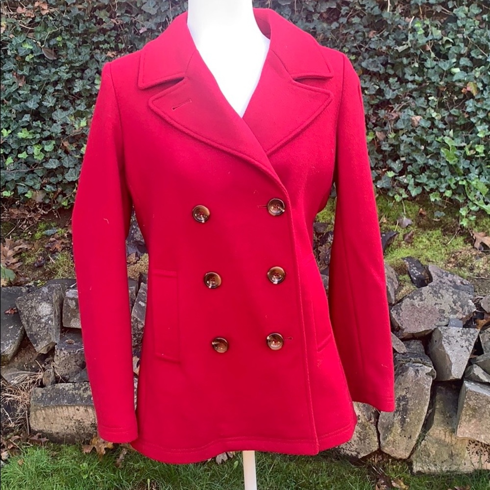 Kristin Blake red wool coat size small